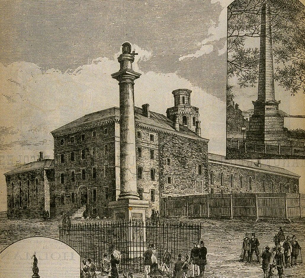 Monument des Braves, monument Wolfe et monument Wolfe et Montcalm (Montréal, 1880)